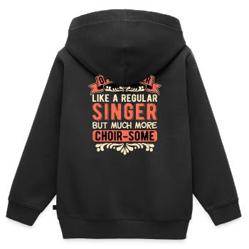 Opernsänger Opera Singer Tenor Choir-some - Kinder Premium Organic Zip Hoodie - Schwarz - Hinten - AI Model Kid Male (0cm)