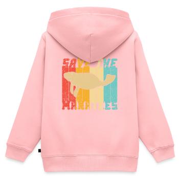 Speichern Sie Die Seekühe Für Einen - Kinder Premium Organic Zip Hoodie - Rosa - Hinten - AI Model Kid Female (0cm)