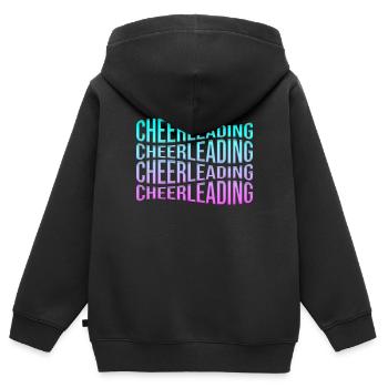 cheerleading - Sweat Premium à capuche zippé enfant bio - noir - Dos - AI Model Kid Male (0cm)