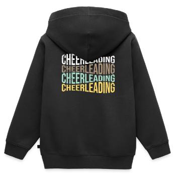 cheerleading - Sweat Premium à capuche zippé enfant bio - noir - Dos - AI Model Kid Male (0cm)