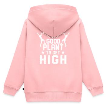 Lustiger Stabhochsprung Stabhochsprung - Kinder Premium Organic Zip Hoodie - Rosa - Hinten - AI Model Kid Female (0cm)