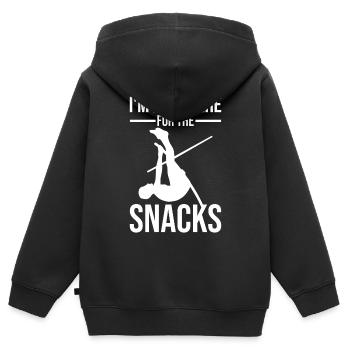 Saut à la perche amusant Saut à la perche - Sweat Premium à capuche zippé enfant bio - noir - Dos - AI Model Kid Male (0cm)
