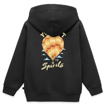 Sie Heben Meine Stimmung - Kinder Premium Organic Zip Hoodie - Schwarz - Hinten - AI Model Kid Male (0cm)
