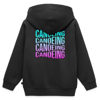 Kanusport - Kinder Premium Organic Zip Hoodie - Schwarz - Hinten - AI Model Kid Male (0cm)