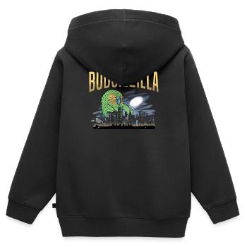 Wellensittich Sittich Wellensittich Wellensittich - Kinder Premium Organic Zip Hoodie - Schwarz - Hinten - AI Model Kid Male (0cm)