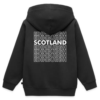 Edinburgh Schottland Souvenir Tourist schottisch - Kinder Premium Organic Zip Hoodie - Schwarz - Hinten - AI Model Kid Male (0cm)