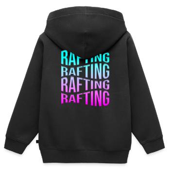rafting - Sweat Premium à capuche zippé enfant bio - noir - Dos - AI Model Kid Male (0cm)