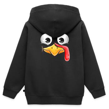 Thanksgiving - Kids Premium Organic Zip-up Hoodie - black - Back - AI Model Kid Male (0cm)