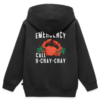 Krebs Tshirt Krabben Schrimps Skorpion Hummer - Kinder Premium Organic Zip Hoodie - Schwarz - Hinten - AI Model Kid Male (0cm)