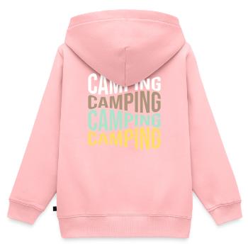 campen - Kinder Premium Organic Zip Hoodie - Rosa - Hinten - AI Model Kid Female (0cm)