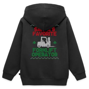Certified Forklift Truck Operator - Kinder Premium Organic Zip Hoodie - Schwarz - Hinten - AI Model Kid Male (0cm)