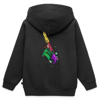 Saxofon, SAXofonist - Kinder Premium Organic Zip Hoodie - Schwarz - Hinten - AI Model Kid Male (0cm)
