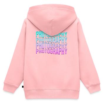 Fotografie - Kinder Premium Organic Zip Hoodie - Rosa - Hinten - AI Model Kid Female (0cm)