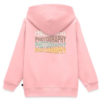Fotografie - Kinder Premium Organic Zip Hoodie - Rosa - Hinten - AI Model Kid Female (0cm)