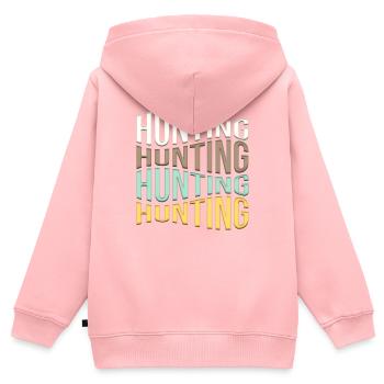 Chasser - Sweat Premium à capuche zippé enfant bio - rose - Dos - AI Model Kid Female (0cm)