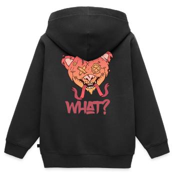Teddy drôle quelle horreur effrayante nounours meurtrier - Sweat Premium à capuche zippé enfant bio - noir - Dos - AI Model Kid Male (0cm)