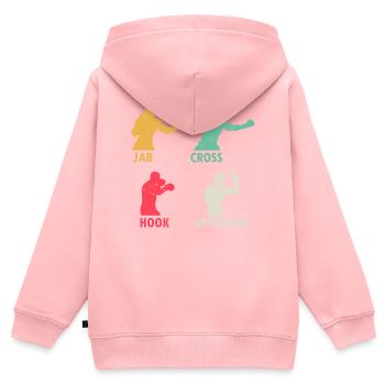 Boxing Jab Cross Hook Uppercut - Martial Arts Boxi - Kinder Premium Organic Zip Hoodie - Rosa - Hinten - AI Model Kid Female (0cm)