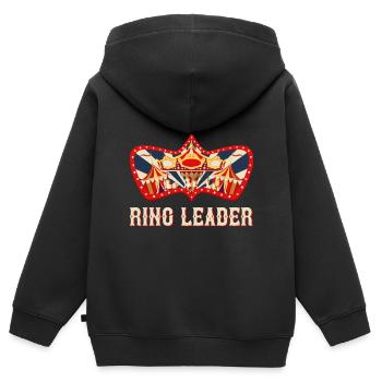 Karneval Manegenführer Zirkus Geburtstag Karneval - Kinder Premium Organic Zip Hoodie - Schwarz - Hinten - AI Model Kid Male (0cm)