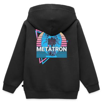 Metatron Erzengel Retro - Kinder Premium Organic Zip Hoodie - Schwarz - Hinten - AI Model Kid Male (0cm)