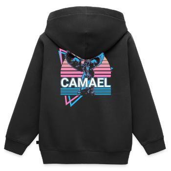 Camael Erzengel Khamuel Retro - Kinder Premium Organic Zip Hoodie - Schwarz - Hinten - AI Model Kid Male (0cm)