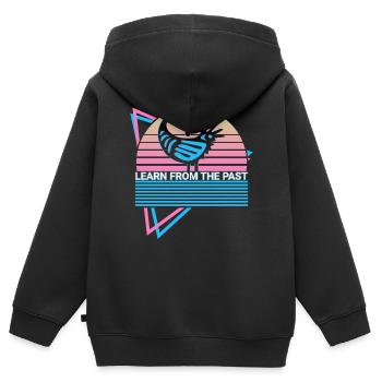 Learning from the past Sankofa West Africa Ad - Kids Premium Organic Zip-up Hoodie - black - Back - AI Model Kid Male (0cm)