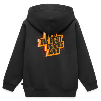 90s The best decade ever nineties - Kids Premium Organic Zip-up Hoodie - black - Back - AI Model Kid Male (0cm)