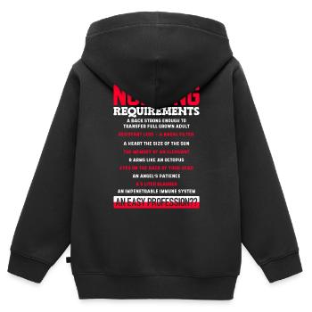 Krankenschwester, Krankenpflege - Kinder Premium Organic Zip Hoodie - Schwarz - Hinten - AI Model Kid Male (0cm)