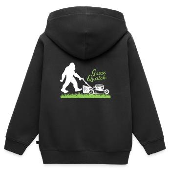 Tondeuse à gazon Jardiniers paysagistes Bigfoot - Sweat Premium à capuche zippé enfant bio - noir - Dos - AI Model Kid Male (0cm)