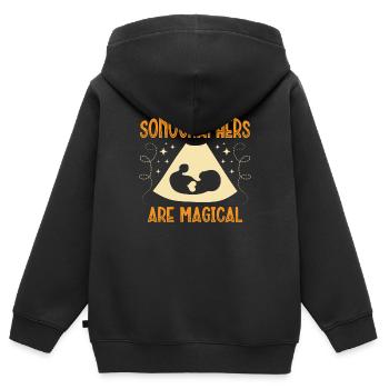 Sonographers Are Magical Job Medizinischer - Kinder Premium Organic Zip Hoodie - Schwarz - Hinten - AI Model Kid Male (0cm)