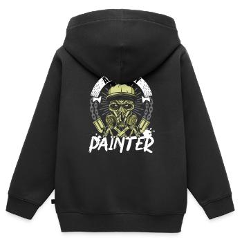 Auto Body Painter Job Beruf Auto Detaillierung - Kinder Premium Organic Zip Hoodie - Schwarz - Hinten - AI Model Kid Male (0cm)