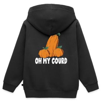 Oh My Gourd für die Familie Männer Frauen und - Kinder Premium Organic Zip Hoodie - Schwarz - Hinten - AI Model Kid Male (0cm)