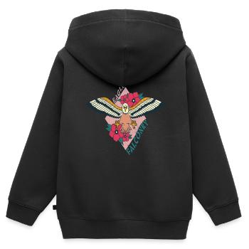 Adler Falknerei Raubvögel Falke - Kinder Premium Organic Zip Hoodie - Schwarz - Hinten - AI Model Kid Male (0cm)
