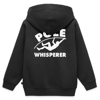 drôle saut à la perche saut à la perche saut à la perche - Sweat Premium à capuche zippé enfant bio - noir - Dos - AI Model Kid Male (0cm)