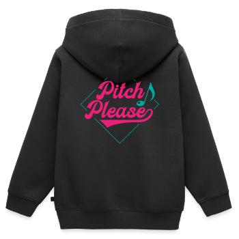 Chanteur d’opéra, voix, opéra - Sweat Premium à capuche zippé enfant bio - noir - Dos - AI Model Kid Male (0cm)
