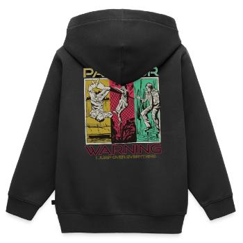 Parkour centre-ville course saut freestyle coureur - Sweat Premium à capuche zippé enfant bio - noir - Dos - AI Model Kid Male (0cm)