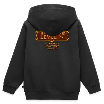 Ich Habe Die Stufe 27 Erreicht Rpg Online Gaming - Kinder Premium Organic Zip Hoodie - Schwarz - Hinten - AI Model Kid Male (0cm)