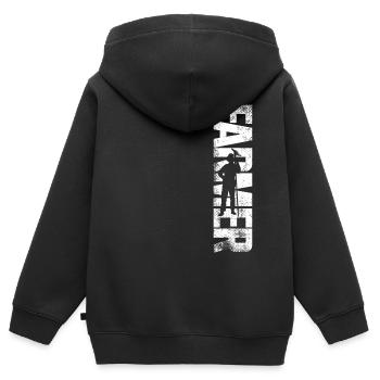 Farming Farmer Vintage Farmer - Kinder Premium Organic Zip Hoodie - Schwarz - Hinten - AI Model Kid Male (0cm)