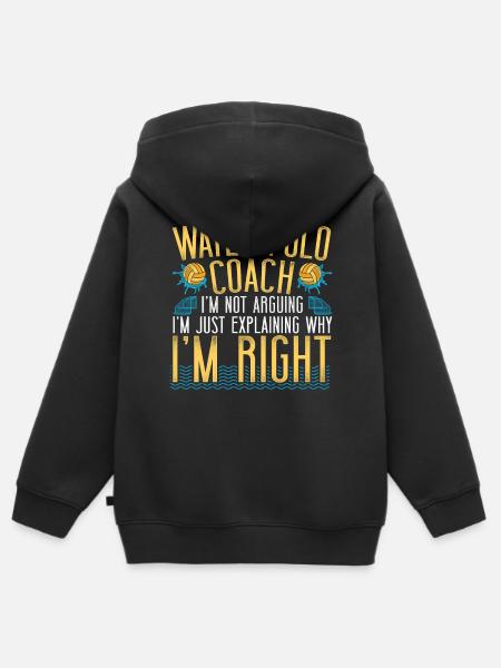 Waterpolo Coach Vintage Water - Kinder Premium zip hoodie biologisch - zwart