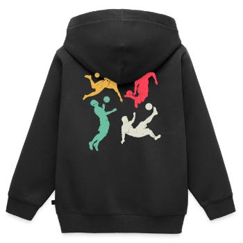 Soccer Sports Soccer Game - Soccer Players - Kinder Premium Organic Zip Hoodie - Schwarz - Hinten - AI Model Kid Male (0cm)