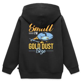 Drôles de panneurs d’or chercheurs d’or chercheurs d’or excavatrices - Sweat Premium à capuche zippé enfant bio - noir - Dos - AI Model Kid Male (0cm)