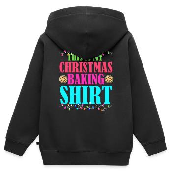 Weihnachten Kostüm - Kinder Premium Organic Zip Hoodie - Schwarz - Hinten - AI Model Kid Male (0cm)