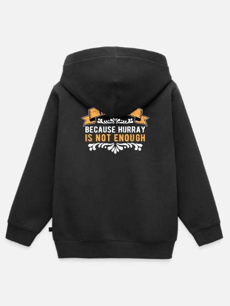 Mittelalterfest Mittelaltermarkt Huzzah - Kinder Premium Organic Zip Hoodie - Schwarz