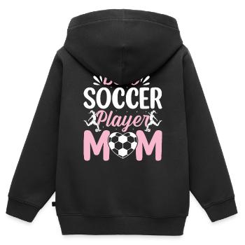 Best Soccer Player Mom Soccer Lover Soccer Mama - Kinder Premium Organic Zip Hoodie - Schwarz - Hinten - AI Model Kid Male (0cm)