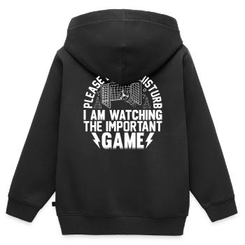 Soccer Player Soccer Lover I Am Watching The Impor - Kinder Premium Organic Zip Hoodie - Schwarz - Hinten - AI Model Kid Male (0cm)