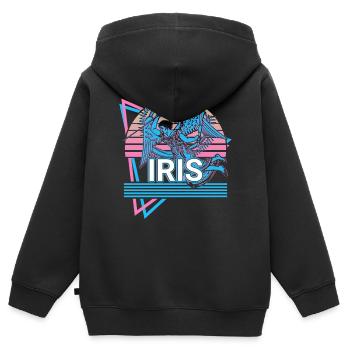 Iris Göttin Antike griechische Mythologie Retro - Kinder Premium Organic Zip Hoodie - Schwarz - Hinten - AI Model Kid Male (0cm)