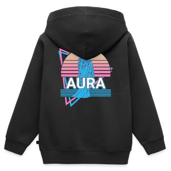 Aura Göttin der Brise Altgriechisch Griechische My - Kinder Premium Organic Zip Hoodie - Schwarz - Hinten - AI Model Kid Male (0cm)