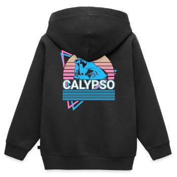 Déesse Calypso Mythe grec antique - Sweat Premium à capuche zippé enfant bio - noir - Dos - AI Model Kid Male (0cm)