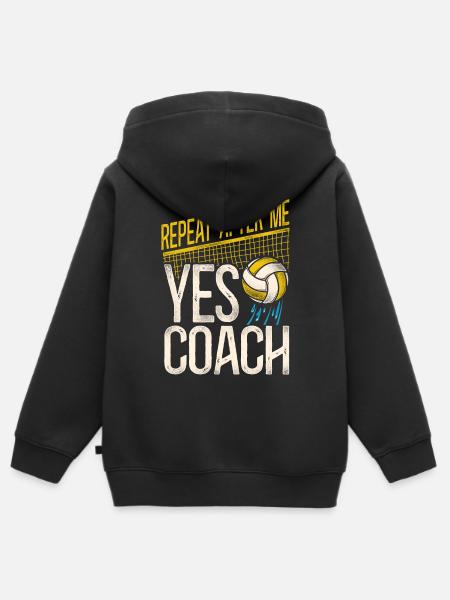 Waterpolo Coach Vintage Repeat - Kinder Premium zip hoodie biologisch - zwart