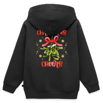 Gui, Gui-Noël, Noël - Sweat Premium à capuche zippé enfant bio - noir - Dos - AI Model Kid Male (0cm)