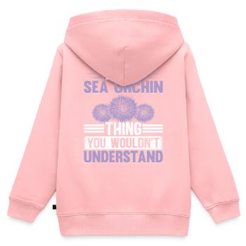 It's A Sea Urchin Thing - Cute Sea Urchin Lover - Kinder Premium Organic Zip Hoodie - Rosa - Hinten - AI Model Kid Female (0cm)